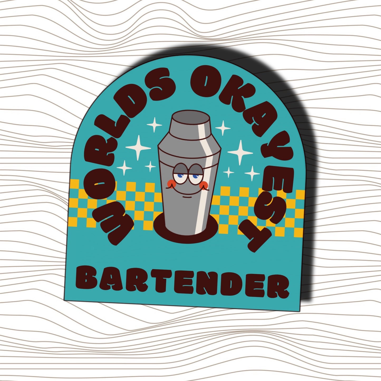 World’s Okayest Bartender Sticker