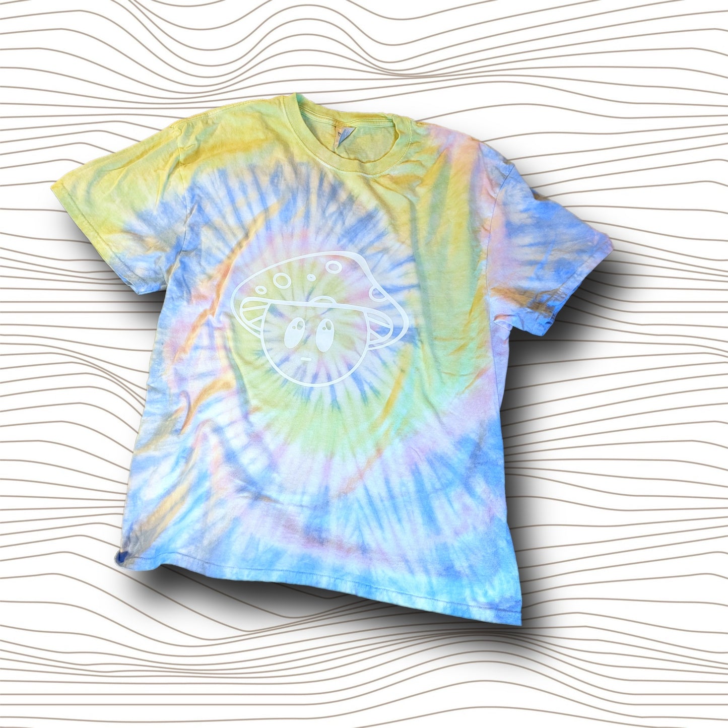 Mushroom Man Pastel Tie Dye Short Sleeve